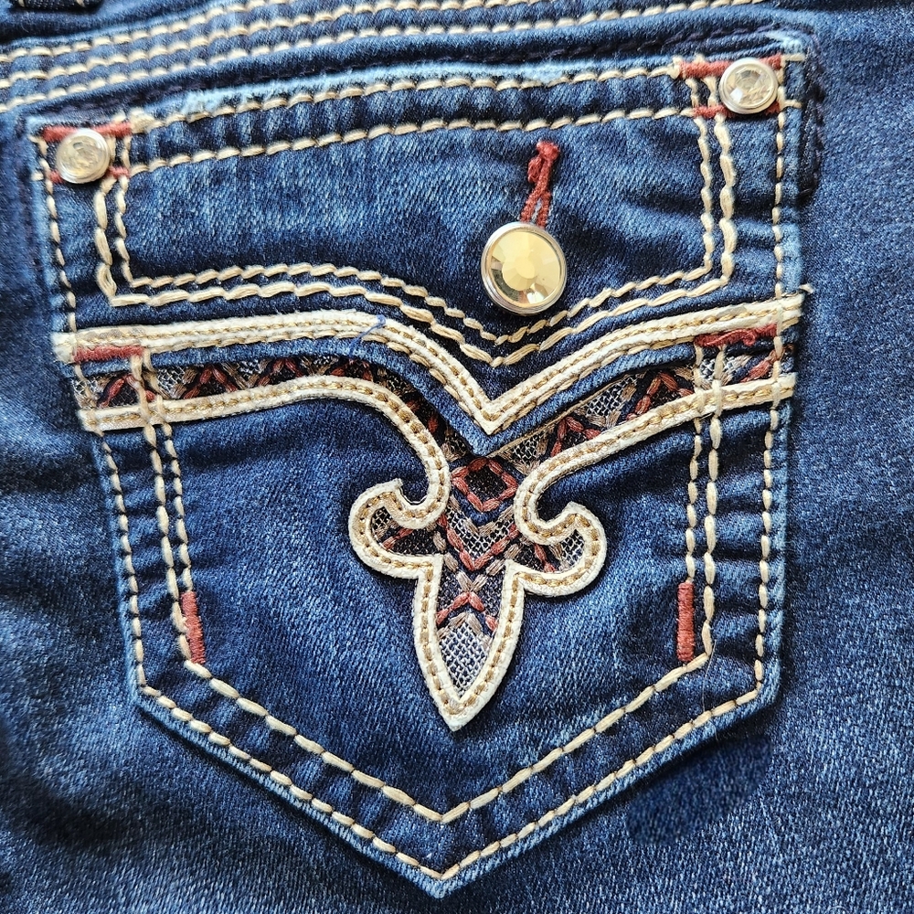 Rock Revival "Betty Boot" Low Rise Bootcut Blue Jean Western | Women's Size 28 - Picture 12 of 16